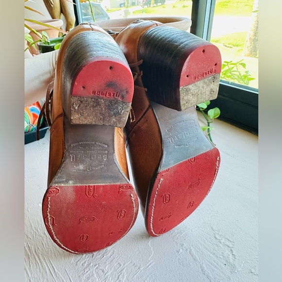 BED|STU Celestine Pecan Rustic Leather Booties Size 9 - Picture 14 of 15